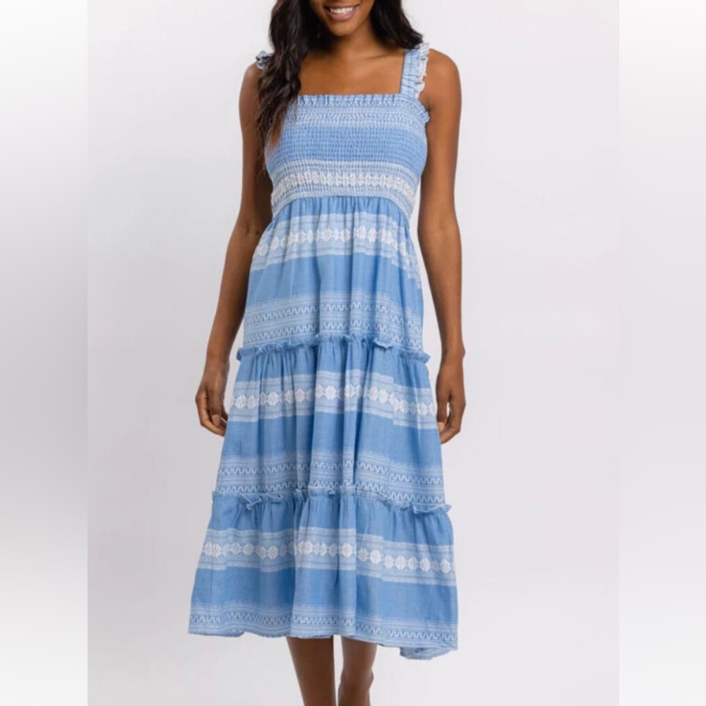 Sail to Sable Jacquard Midi Dress S